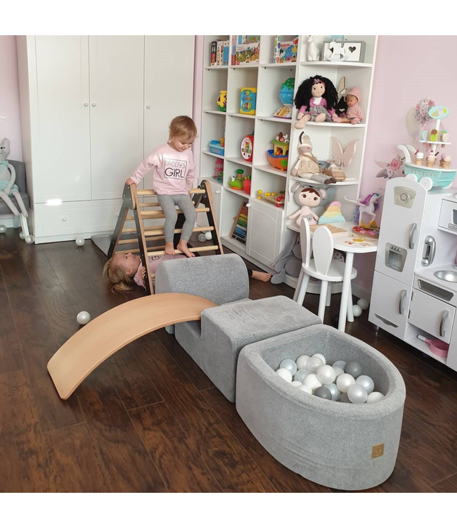 Balansbord | Vilt onderkant | grijs