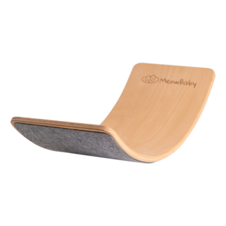 MeowBaby Balance board natural with felt | Grey