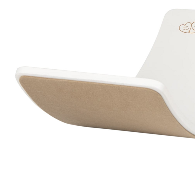 Balanceboard mit Filz aus weißem Holz für Spiel und Motorik