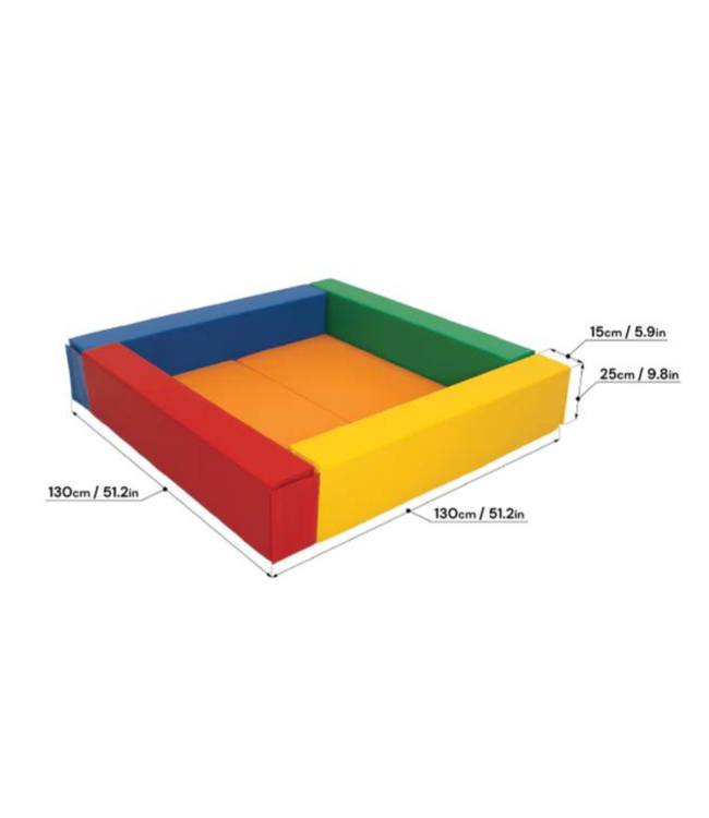 Soft play foam blokken ballenbak in primaire kleuren