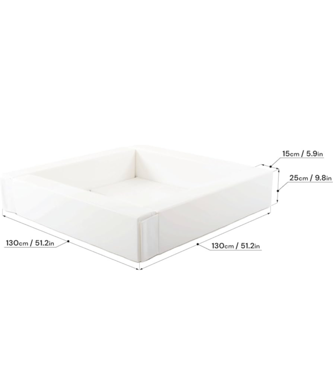 Witte soft play foam blokken ballenbak