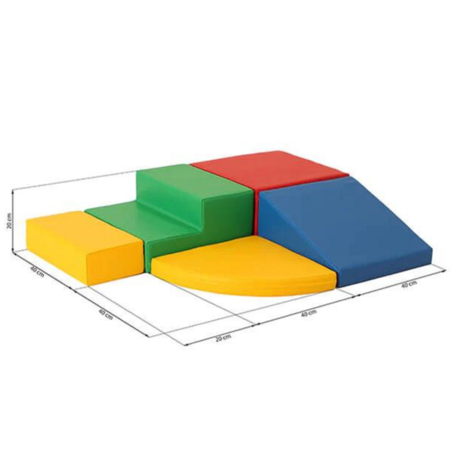 Set de blocs en mousse Corner – jeu créatif et sûr en couleurs primaires