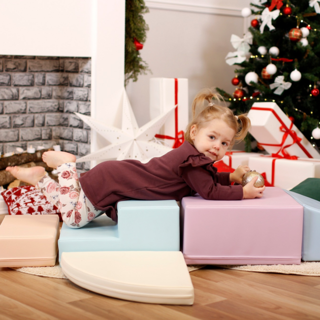 Foam block set Corner in soft pastel colours – build, play & explore