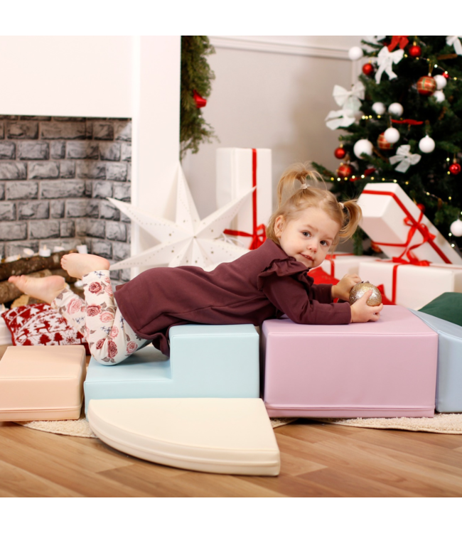 Foam blokken set corner pastel kleuren – zachte en kleurrijke blokken voor creatief spel en motorische ontwikkeling