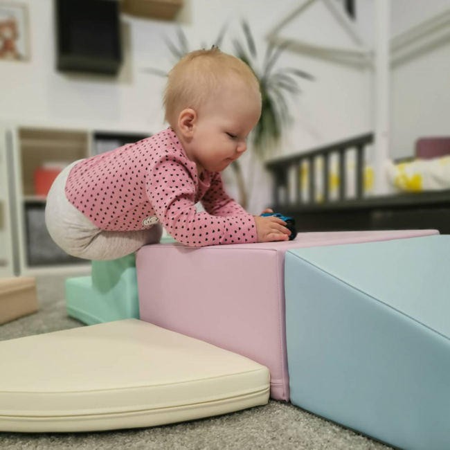 Ensemble de blocs en mousse Corner aux couleurs pastel – jeu & imagination