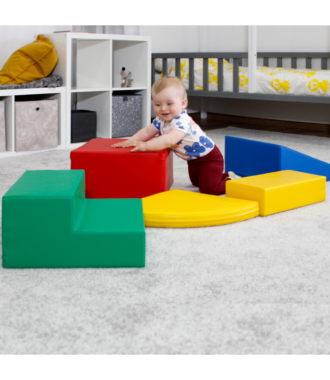 Foam blokken set Corner – creatief en veilig speelplezier in primaire kleuren