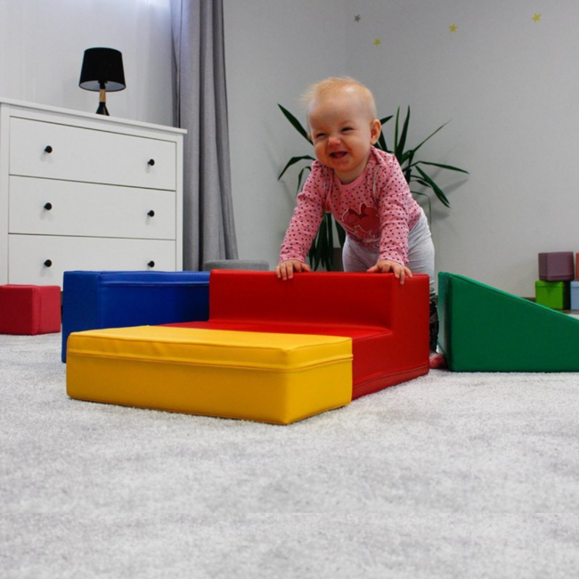 Foam blocks set Corner – creative and safe play in primary colors