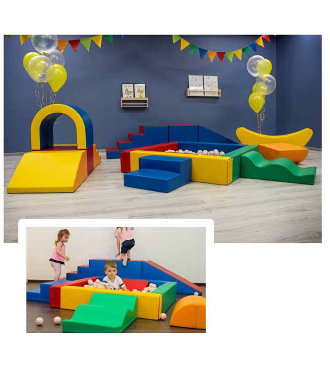 Foam blokken party set XXL in primaire kleuren – ideaal voor binnen- en buitenspeelplezier