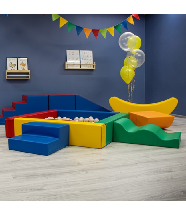 Foam blokken party set XXL in primaire kleuren – ideaal voor binnen- en buitenspeelplezier