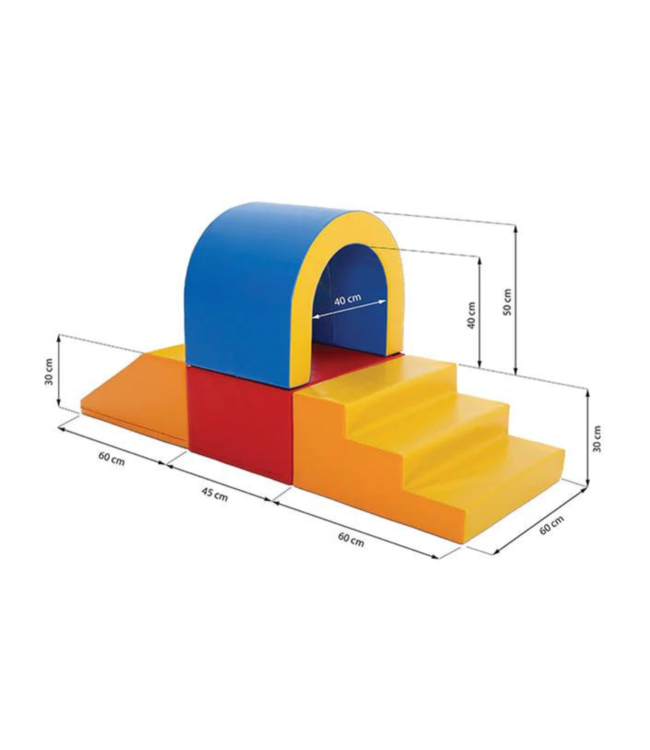 Foam blokken party set XXL in primaire kleuren – ideaal voor binnen- en buitenspeelplezier