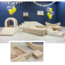 XXL Foam Soft Play Set with Ball Pit and Slide (12 pieces) – Beige