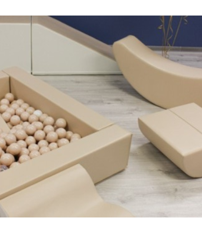 Foam blokken party set XXL in beige tinten – stijlvol en veilig speelplezier voor kinderen