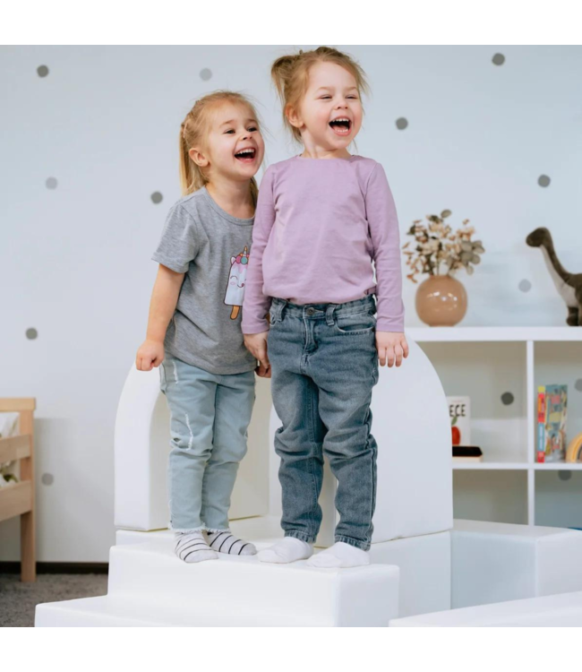 Foam blokken party set XXL in wit – minimalistisch en veilig speelplezier voor kinderen