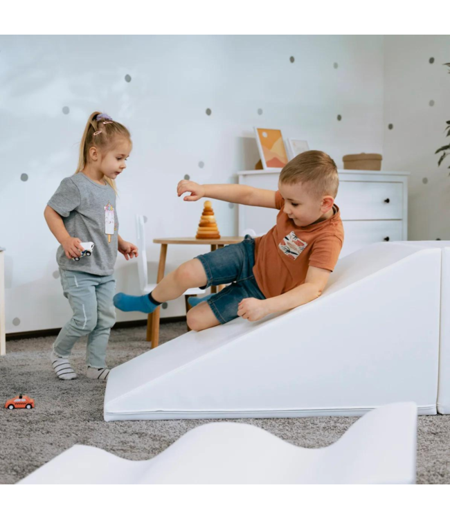 Foam blokken party set XXL in wit – minimalistisch en veilig speelplezier voor kinderen