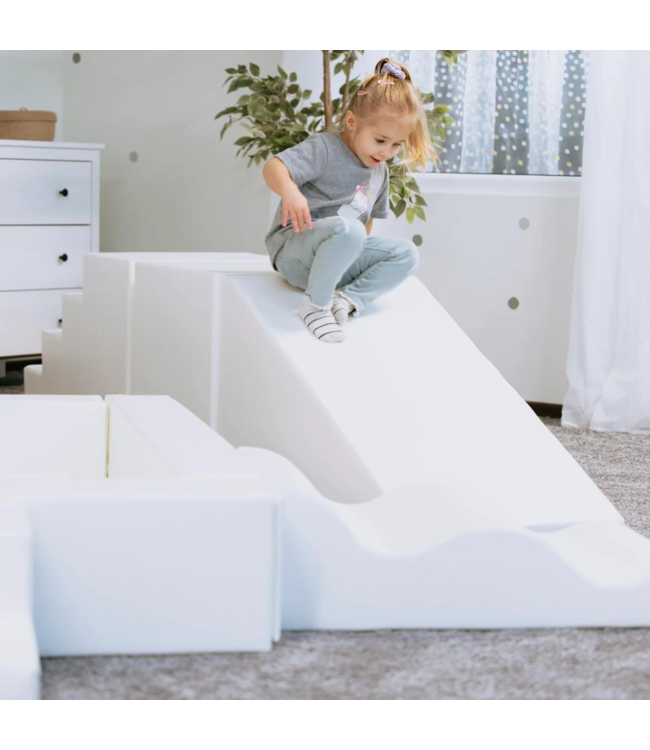 Foam blokken party set XXL in wit – minimalistisch en veilig speelplezier voor kinderen