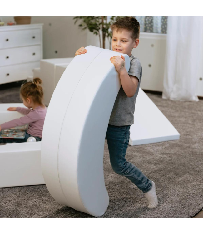 Foam blokken party set XXL in wit – minimalistisch en veilig speelplezier voor kinderen