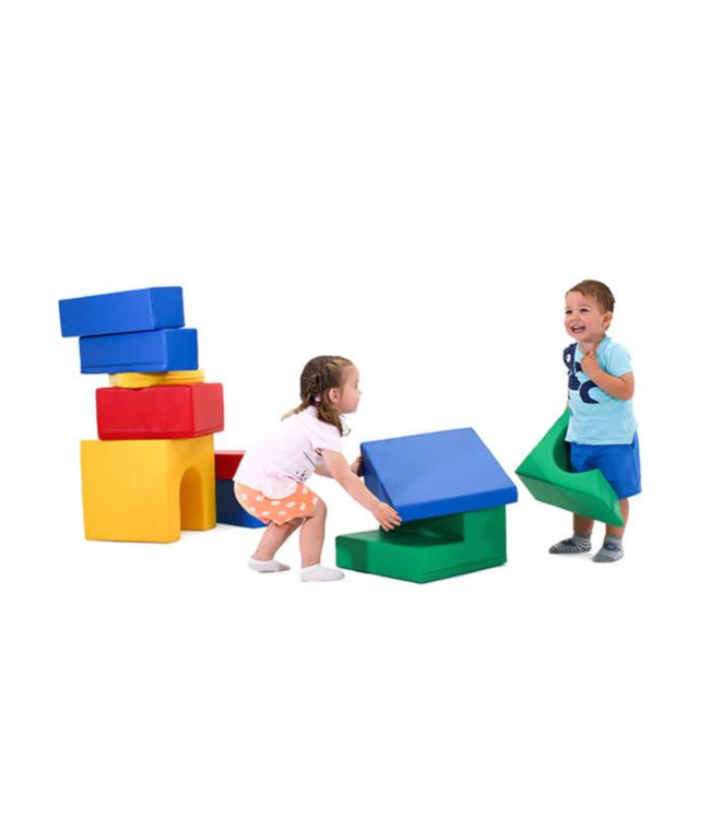 Foam blokken set XXL in primaire kleuren – veilig speelplezier vanaf 9 maanden