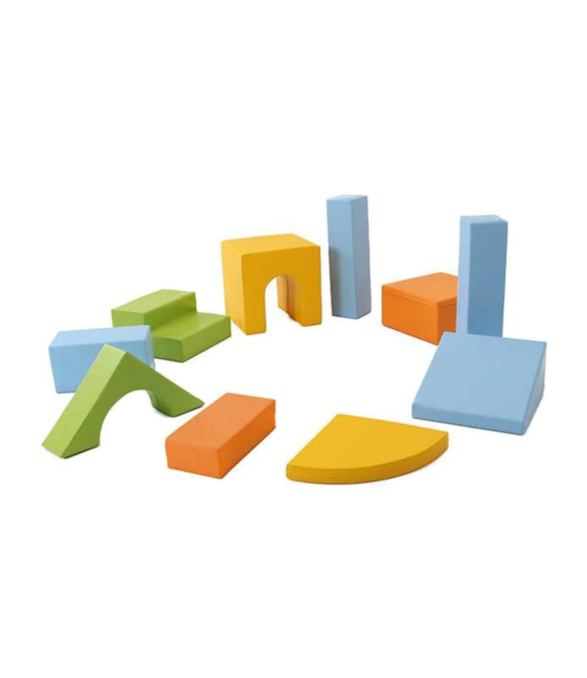 Foam blokken set XXL in lichte kleuren – veilig spelen vanaf 9 maanden