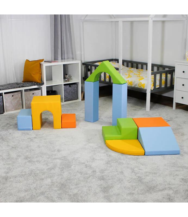 Foam blokken set XXL in lichte kleuren – veilig spelen vanaf 9 maanden