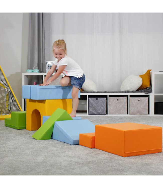 Foam blokken set XXL in lichte kleuren – veilig spelen vanaf 9 maanden