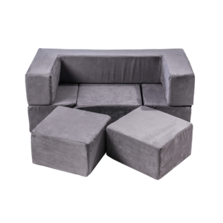 MeowBaby Foam blokken kinderbank | Grijs