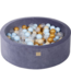 MeowBaby Ballenbak Velvet | Grafiet