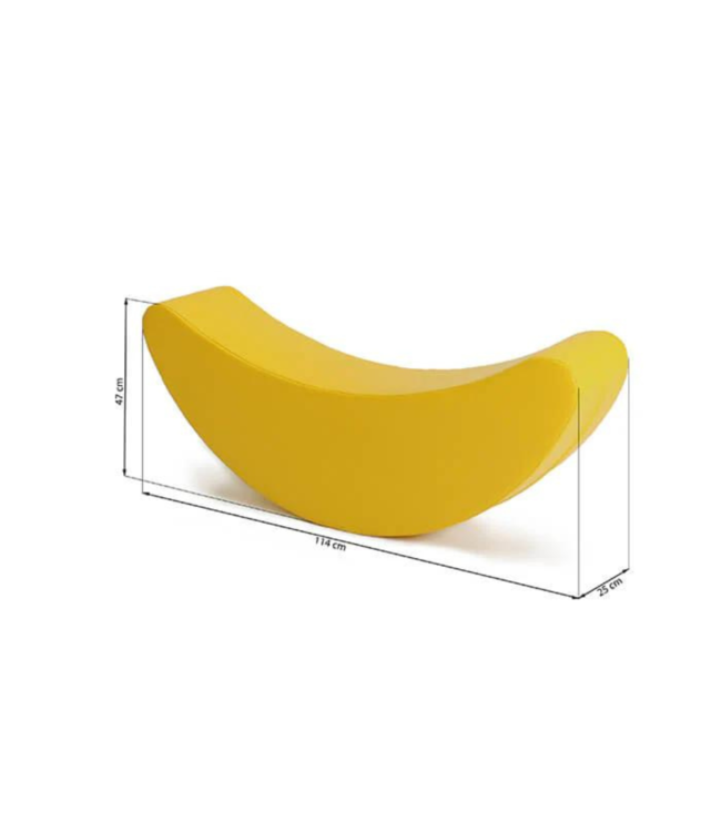 Banaan gele rocker voor actief en vrolijk speelplezier