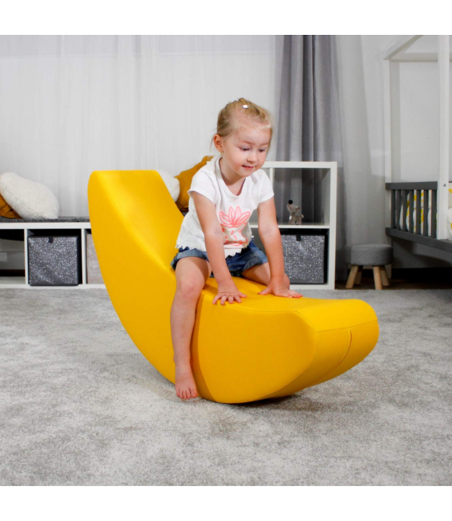 Banaan gele rocker voor actief en vrolijk speelplezier
