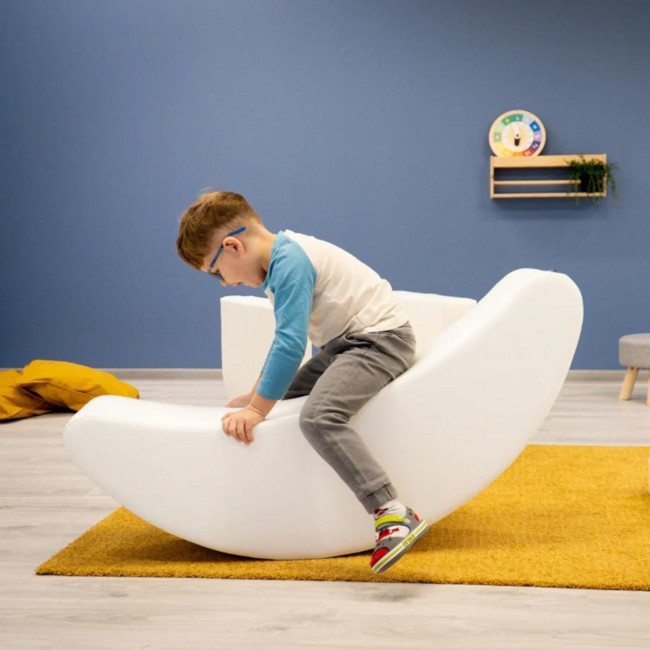 Foam Banana Swing in white – safe and playful for children