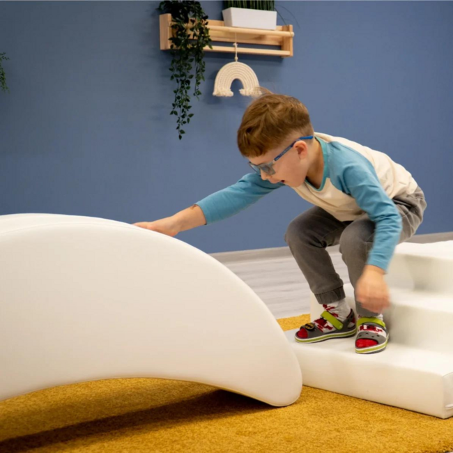 Foam Banana Swing in white – safe and playful for children