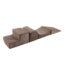 Bruine foam blokken set corduroy – stevig en creatief kinderspeelgoed