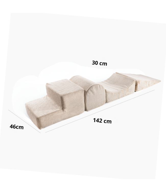 beige foam blokken set corduroy – duurzaam kinderspeelgoed