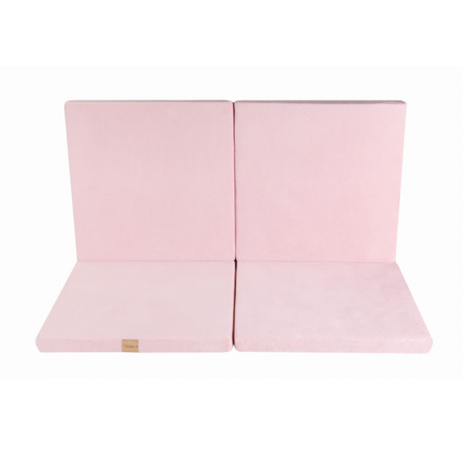 Roze foam speelmat met zachte velvet hoes