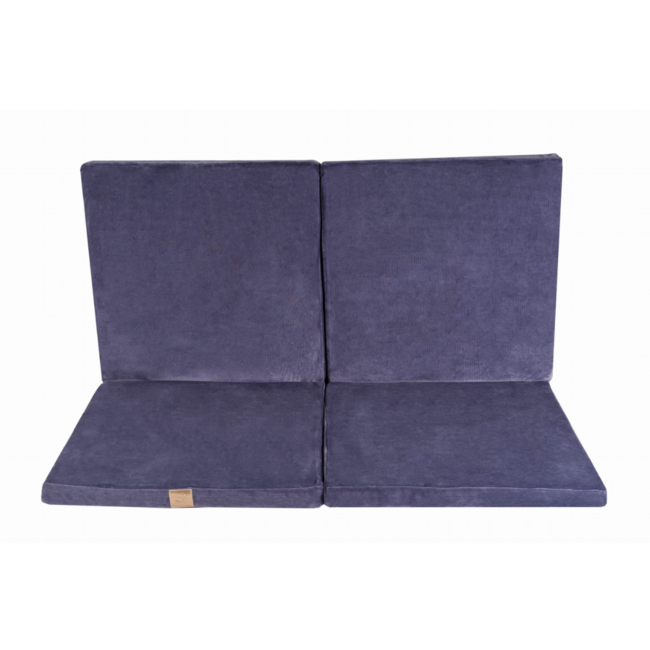 Blauwe foam speelmat van verbonden elementen, 120x120 cm