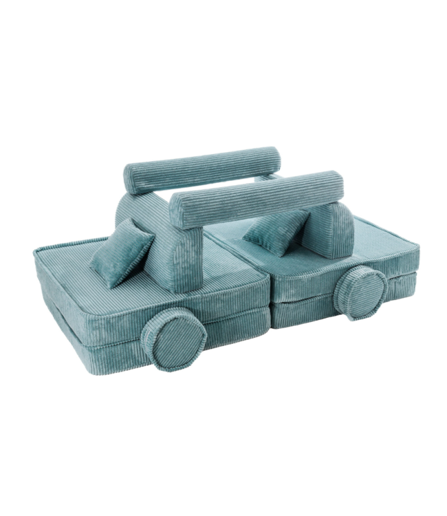 Modulaire speelbank in turquoise