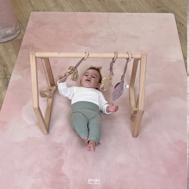 Rectangle play mat with Candy Cloud print for safe and comfortable play