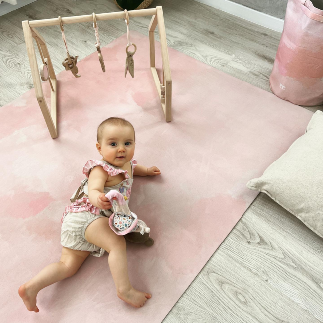 Rechthoekig speelkleed met Candy Cloud-print voor veilig en comfortabel speelplezier