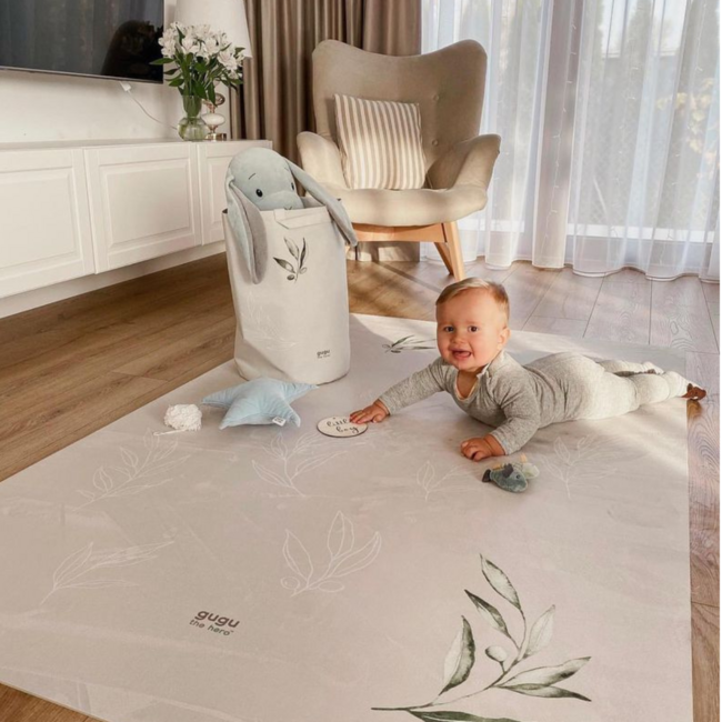 Tapis de jeu rectangulaire avec motif Olive Garden pour un jeu sûr et confortable