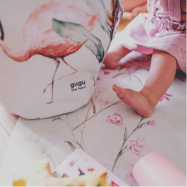 Rectangle play mat with Flower Garden print for safe and comfortable play