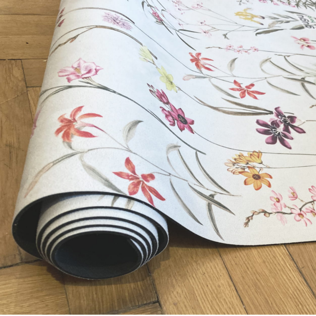 Tapis de jeu rectangulaire avec motif Flower Garden pour un jeu sûr et confortable