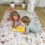 Tapis de jeu rectangulaire avec motif Flower Garden pour un jeu sûr et confortable