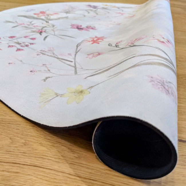 Runde Spielmatte mit Flower-Garden-Print für sicheres und komfortables Spielen