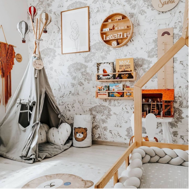 Rond speelkleed met Teddy Solo-print voor veilig en comfortabel speelplezier