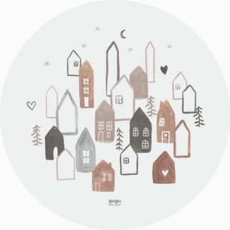 Gugu the Hero Spielmatte Scandi Town | Rund