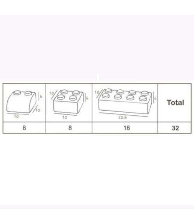 Q-Blocks | Grote bouwstenen | multicolor |  32 stuks