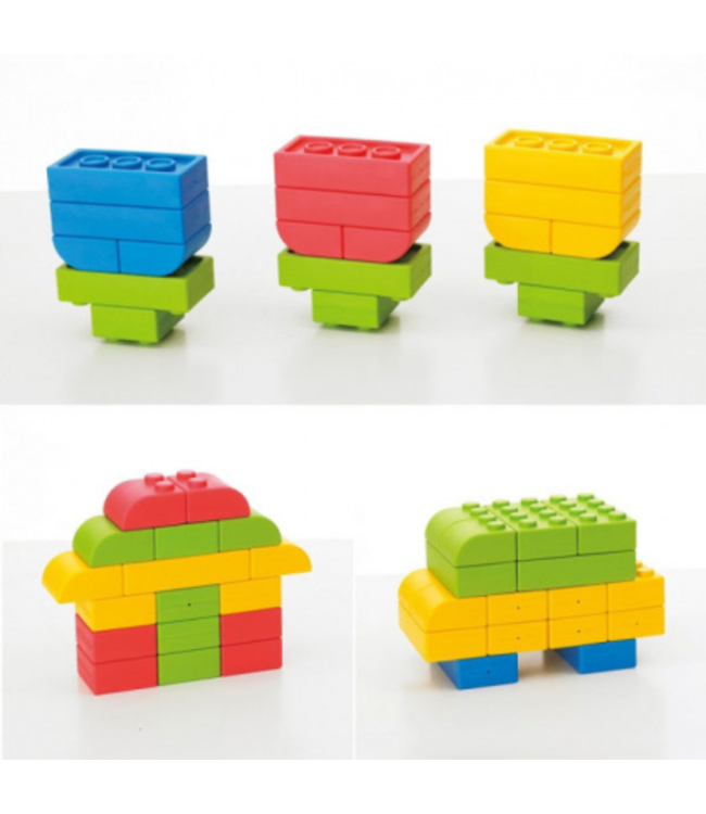 Q-Blocks | Grote bouwstenen | multicolor |  64 stuks