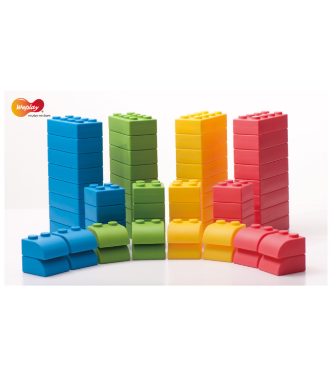 Q-Blocks | Grote bouwstenen | multicolor |  64 stuks