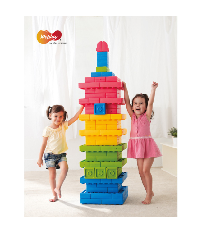 Q-Blocks | Grote bouwstenen | multicolor |  64 stuks