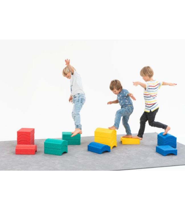 Stapelstenen | Bouwset van 16 stuks | 4 kleuren