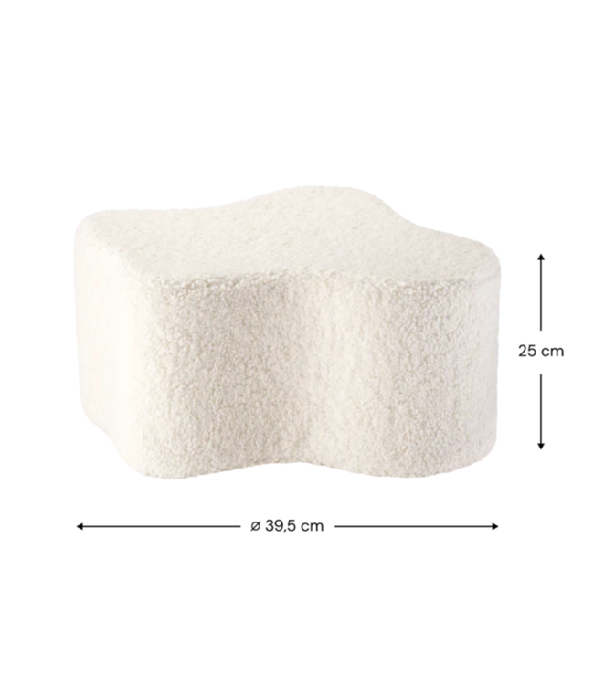 Poef kinderkamer | Creme wit
